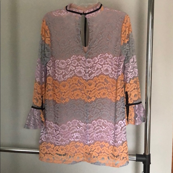 Nasty Gal Rainbow Lace Tunic Dress - Picture 4 of 5